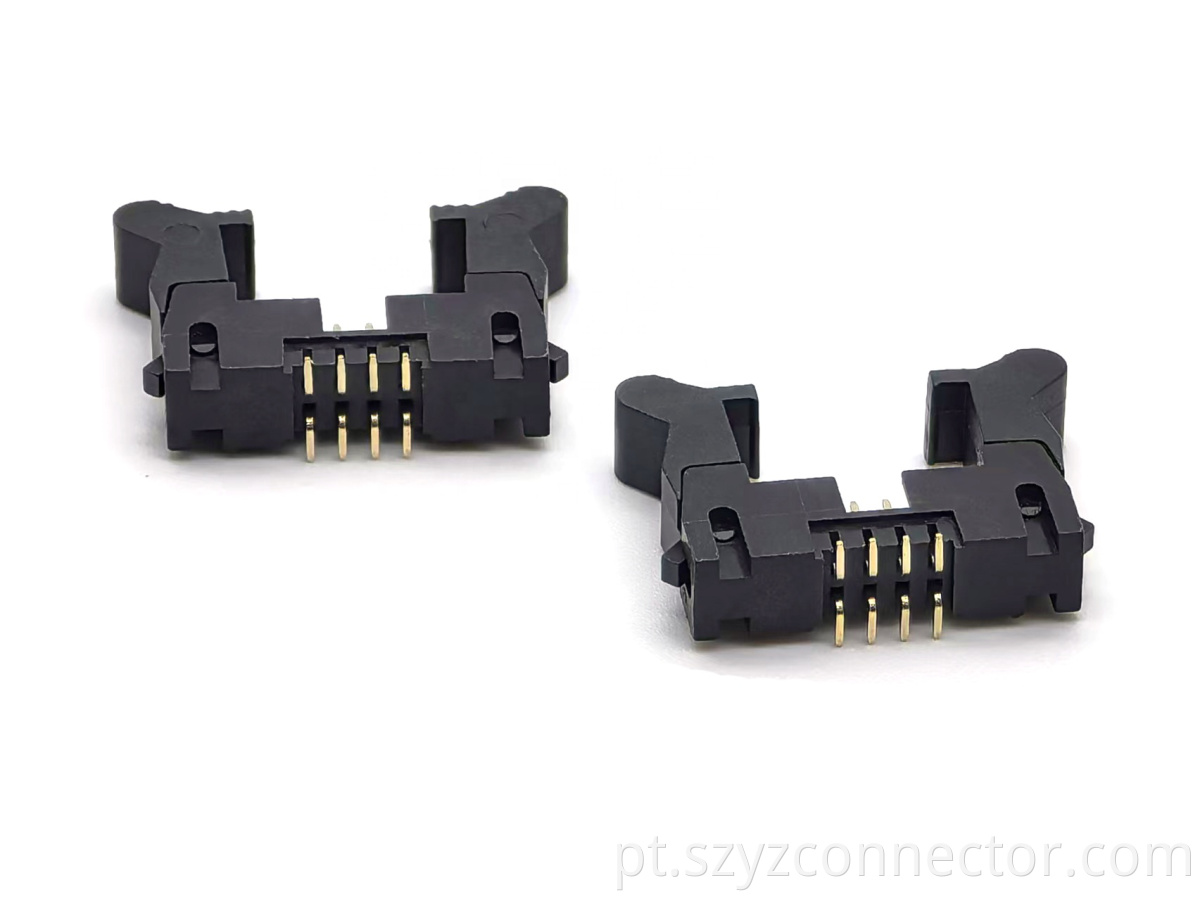 conector SMT do encabeçamento do ejetor do passo de 2.0mm 7.6mm SMD largo 2*4P 2.0mm Pitch Ejector Header Connector SMT 7.6mm Wide SMD 2*4P